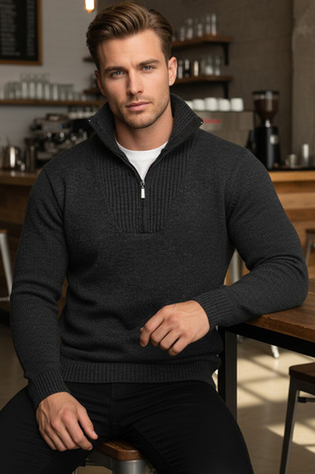 Herren Stehpullover isoliert graphit Dstreet WX2354