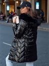 Gesteppte Damen Winterjacke mit Pelz SHINE schwarz Dstreet TY4483