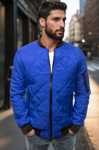 Herren Gesteppte Bomberjacke Weinrot Dstreet TX2214