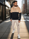 Herren Basic-Kapuzenpulli in camel Dstreet BX5878