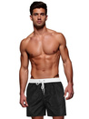 Schwarz-weiße Herren-Shorts Dstreet SX2513