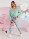 Swter Damen Einheitsgröße Übergröße gerippt SWEETDREAM mint Dstreet MY2458