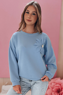 Damen Sweatshirt in Übergröße FLORINE blau Dstreet RY2764