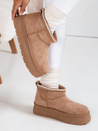 Damen Plateau-Schneestiefel beige Dstreet ZY1054