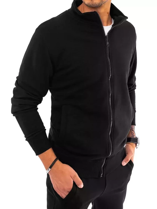 Herren Sweatshirt Zip Schwarz Dstreet BX5029