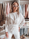 Damen Sweatshirt in Übergröße ELEGRA ecru Dstreet RY2795