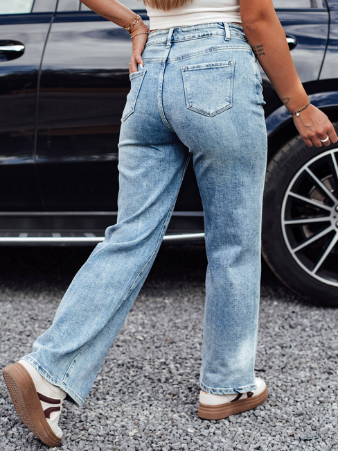 Damen JEANFLOW Baggy Jeans Hose hellblau Dstreet UY2227