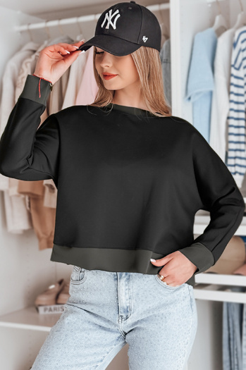 Damen Bluse in Übergröße mit NUBISS-Anhänger schwarz Dstreet RY2802