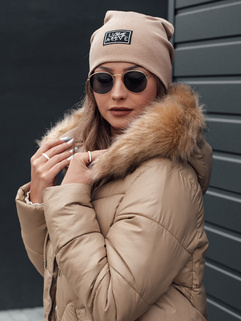 Damen Winterjacke MELOMA gesteppt mit Kapuze beige Dstreet TY4712_3