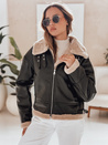 Damen Lederjacke SHEREB mit Schafsfell schwarz Dstreet TY4756