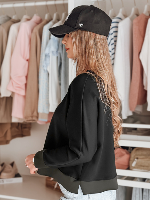 Damen Bluse in Übergröße mit NUBISS-Anhänger schwarz Dstreet RY2802