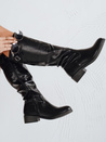 Damen schwarze Stiefel Dstreet ZY1087