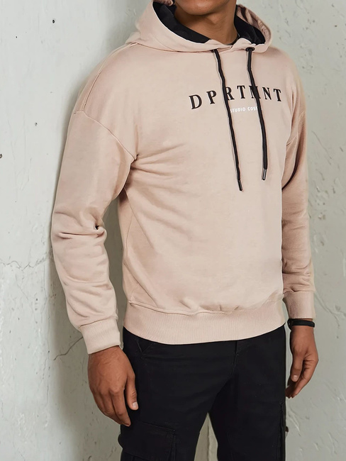 Herren Sweatshirt mit Aufdruck Farbe Beige DSTREET BX5677