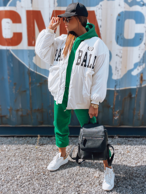 Damen Baseballjacke BASKET Weiß Dstreet TY3118