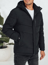 Herren Steppwinterjacke mit Kapuze schwarz Dstreet TX5069