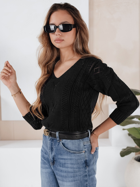 Damen Lange Pullover DARIA Farbe Schwarz DSTREET MY1722
