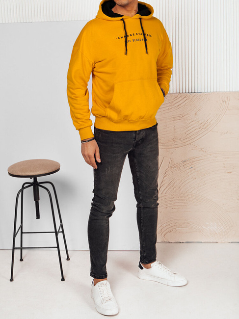 Herren Sweatshirt mit Aufdruck Farbe Gelb DSTREET BX5716