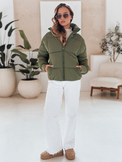 Kurze Damen-Winter-Steppjacke VIBEGIRL grün Dstreet TY4946