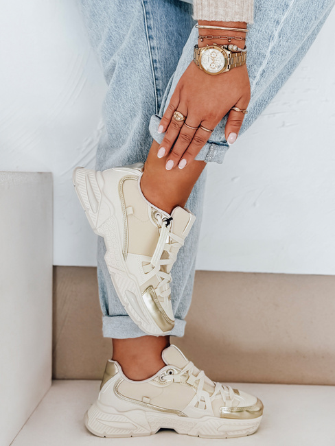 Damen beige Turnschuhe Dstreet ZY1016