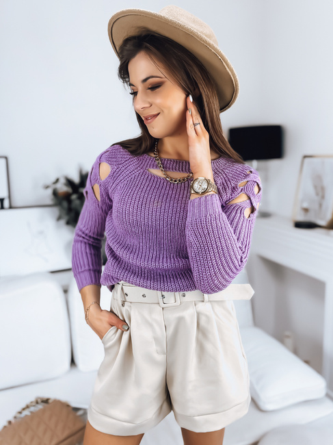Damen Kurze Pullover LAYSI Farbe Violett DSTREET MY1747