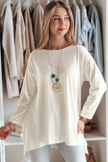 Damen Bluse in Übergröße mit Anhänger COMFILA ecru Dstreet RY2787