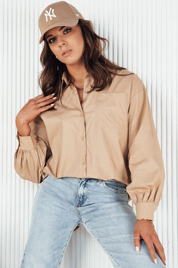 Damenhemd KLARA camel Dstreet DY0371