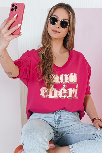 Bedruckte Bluse in Übergröße CHERINO fuchsia Dstreet RY2829