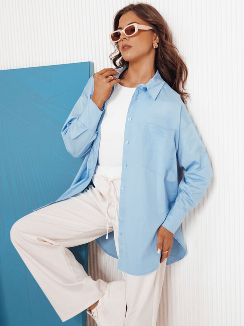 Damen Elegant Hemd AISMEE Farbe Himmelblau DSTREET DY0423