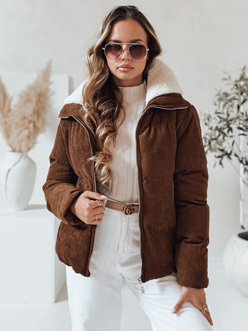 Damen Winterjacke TRENDYGLAM braun Dstreet TY4941