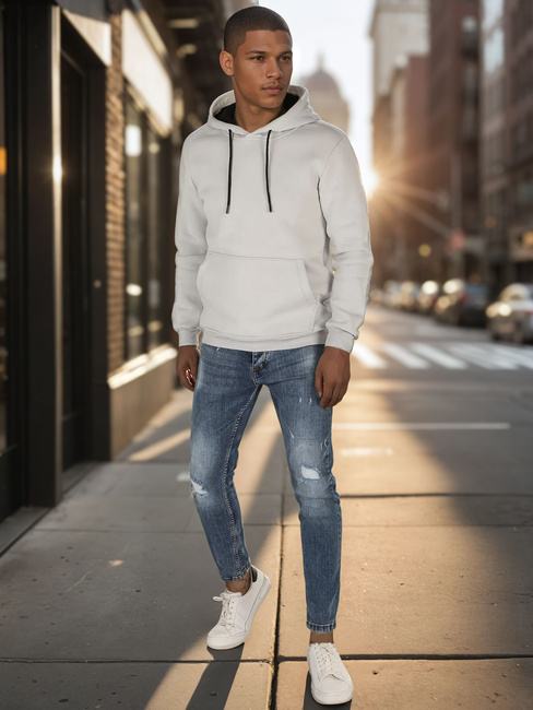 Herren Basic Hoodie hellgrau Dstreet BX5862