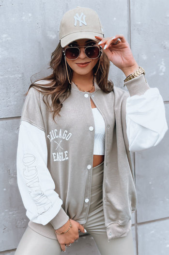 Damen Bomberjacke OLDSCHOOL CHICAGO Farbe Dunkelbeige DSTREET BY1209