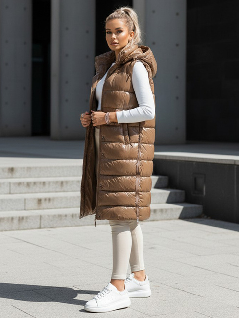 Damen Steppweste GANTINI Farbe Camel DSTREET TY3741