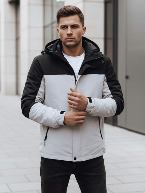 Herren Übergangsjacke mit Kapuze grau Dstreet TX4900