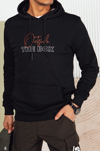 Herren Sweatshirt mit Aufdruck Farbe Schwarz DSTREET BX5715