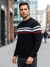 Gestreifter Herren-Pullover schwarz Dstreet WX2333