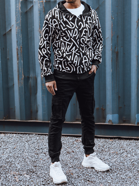 Herren Kapuzenpulli mit Reißverschluss schwarz Dstreet BX5747