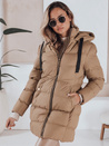 Damen Winterjacke mit Kapuze GABRIELLE dunkelbeige Dstreet TY4363