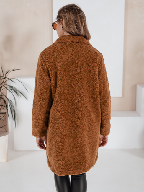 Damen Wintermantel Teddyfell braun Dstreet NY0752