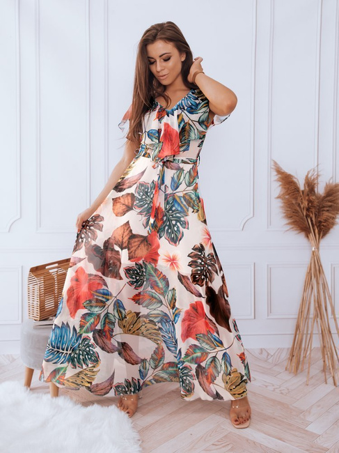 Maxikleid CRESPO Weiß Dstreet EY1917