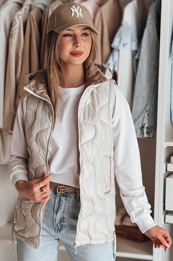 Damen Übergangs-Steppweste VESOLITA hellgrau Dstreet TY4882