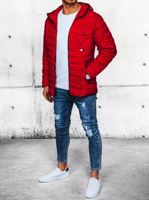 Herren Übergangsjacke Farbe Rot DSTREET TX4375