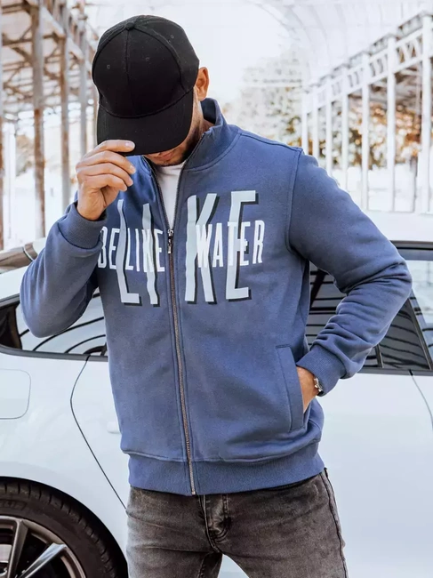 Herren Sweatshirt mit Aufdruck Indigo Dstreet BX5411
