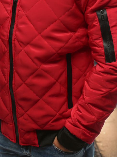Herren Gesteppte Bomberjacke Weinrot Dstreet TX2210