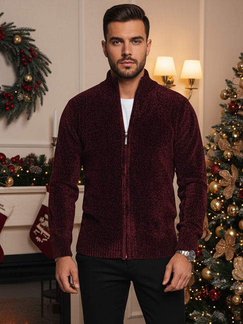 Herren Pullover ohne Knöpfe burgundy Dstreet WX2233z
