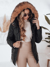 Damen Winterjacke LUMORE gesteppt mit Kapuze schwarz Dstreet TY5015