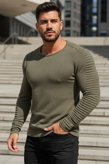 Herrenpullover khaki  WX1606