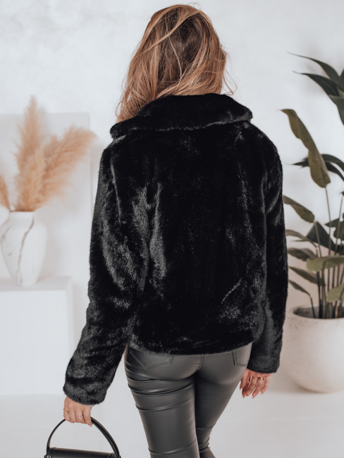 Damen Pelzmantel GLAMFLUFFY kurz schwarz Dstreet TY4985