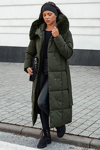 Damen Steppjacke GLAMWARM grün Dstreet TY4575