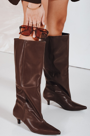 Frauen braune Stiefel Dstreet ZY1191