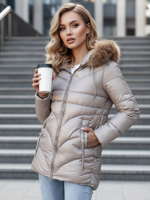 Damen WINTERCHIC Winterjacke mit Kapuze camel Dstreet TY4438z